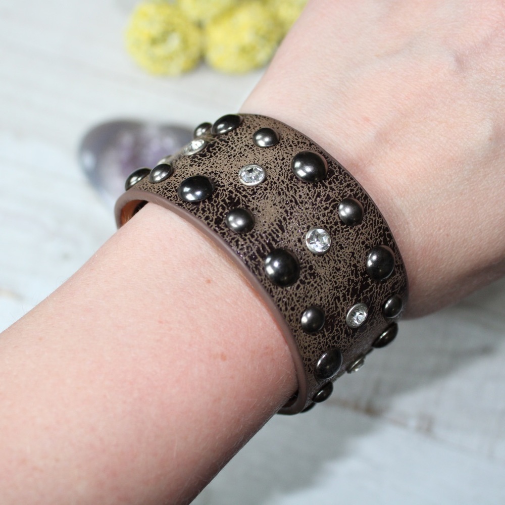 Fall Cuff Bracelet in Brown Rust